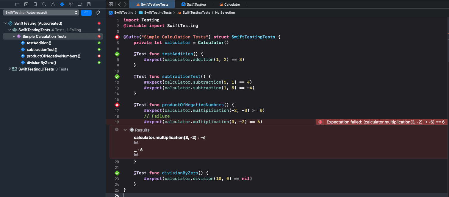 Showing a diff of the values being compared